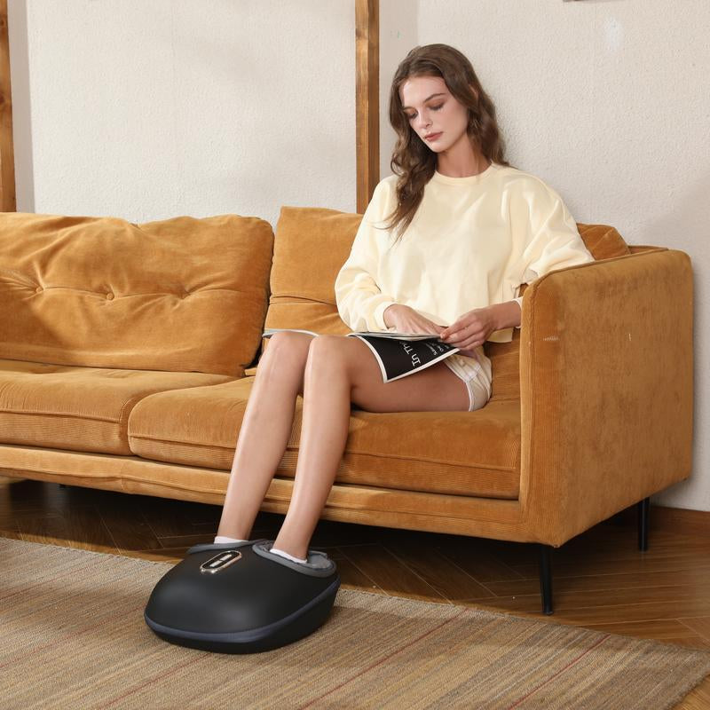 Heated Foot Massager with Deep Tissue Kneading Therapy & Air Compression, Promotes Blood Circulation, Foot Comfort, Adjustable Settings for Sensitive Feet, Tiktokshopholidayhaul Christmasgift White Elephant Gift