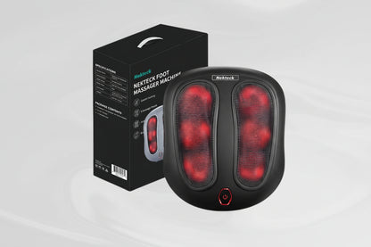 Heated Foot Massager with Deep Tissue Kneading Therapy & Air Compression, Promotes Blood Circulation, Foot Comfort, Adjustable Settings for Sensitive Feet, Tiktokshopholidayhaul Christmasgift White Elephant Gift